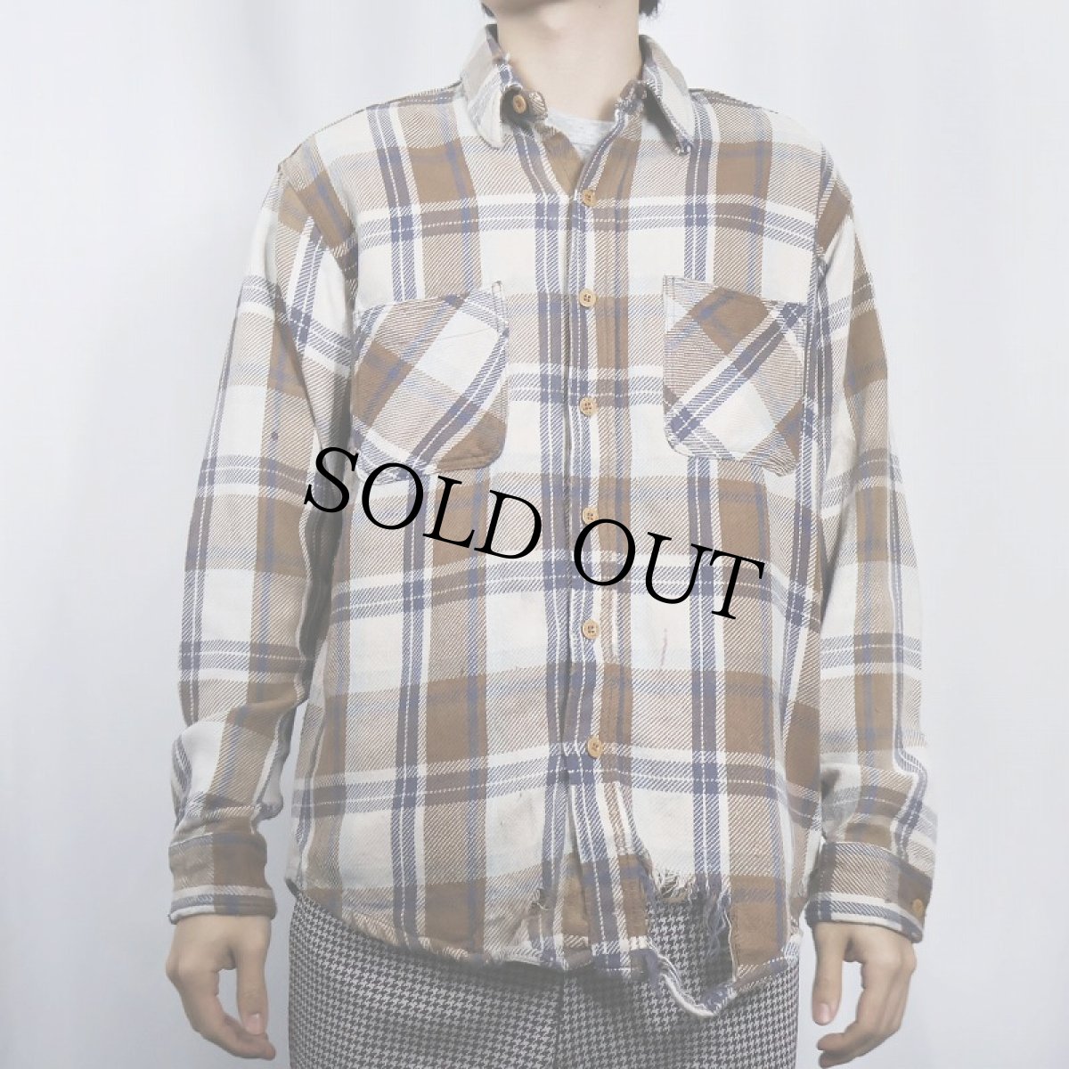 画像2: 80's BIGMAC USA製 チェック柄 ヘビーネルシャツ M (2)