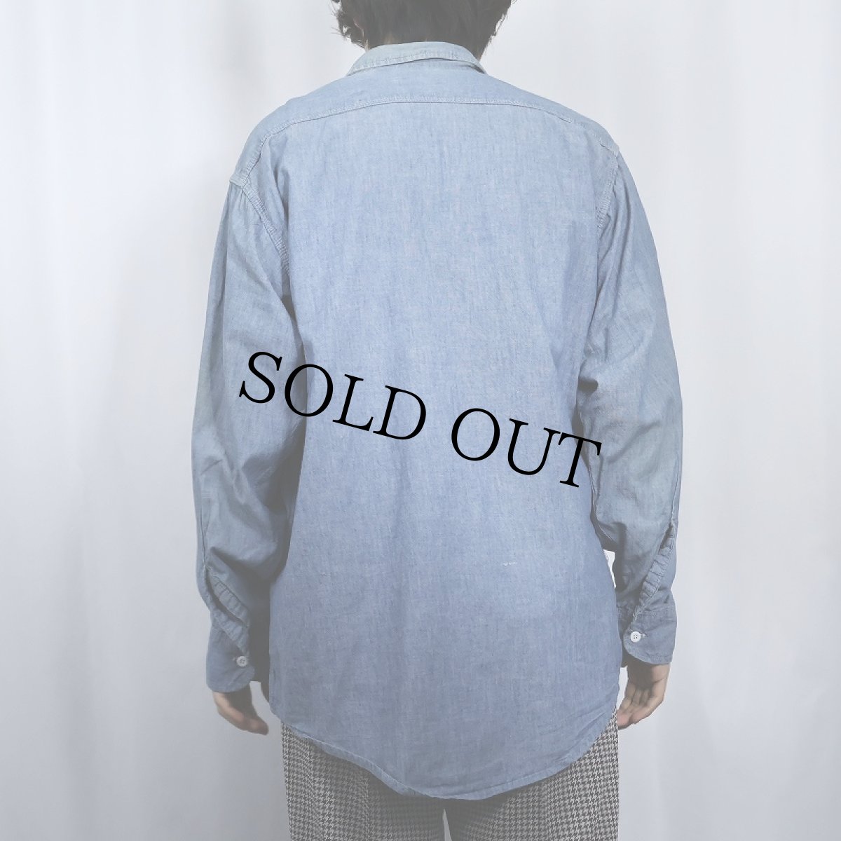 画像3: 70's USA製 シャンブレーワークシャツ (3)