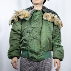 画像2: 90's 民間品 ALPHA INDUSTRIES,INC. N-2B フライトジャケット MEDIUM (2)