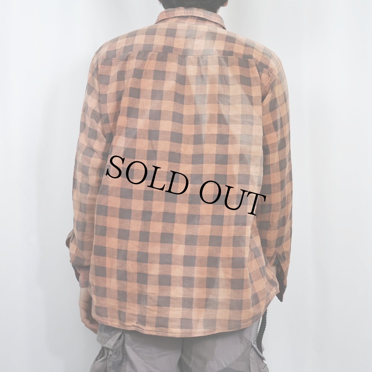 画像4: 80's OZAEK TRAIL ブロックチェック柄 プリントネルシャツ (4)