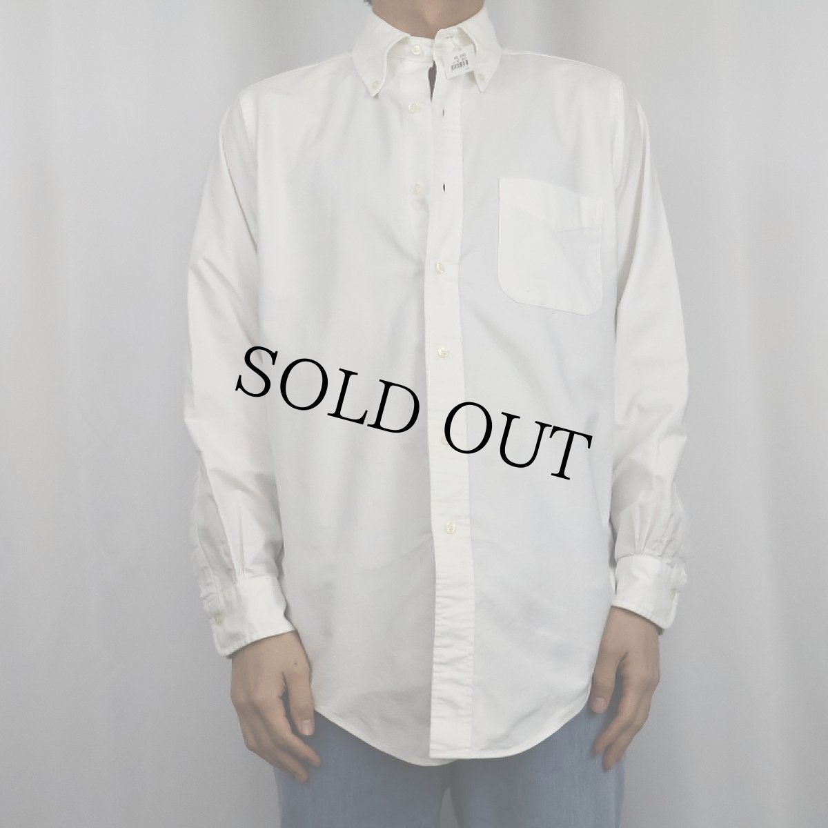 画像2: Brooks Brothers USA製 コットンボタンダウンシャツ SIZE15-32 (2)