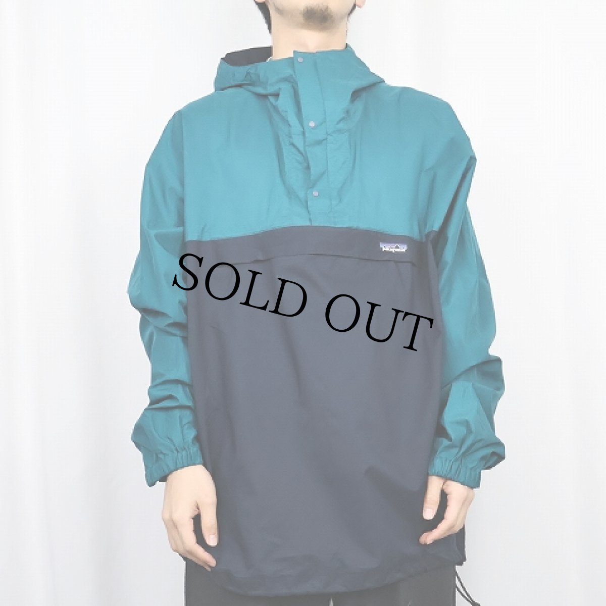 画像3: 90's Patagonia ニューマティックプルオーバー NAVY×GREEN XL (3)