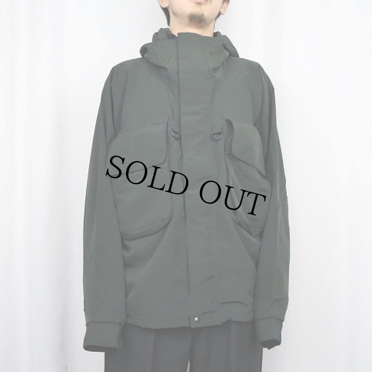 画像2: SCIERRA ポケットデザイン ナイロンジャケット GREEN XL (2)