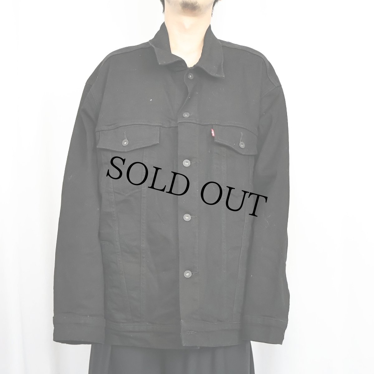 画像2: Levi's ブラックデニムジャケット BLACK 3XL (2)