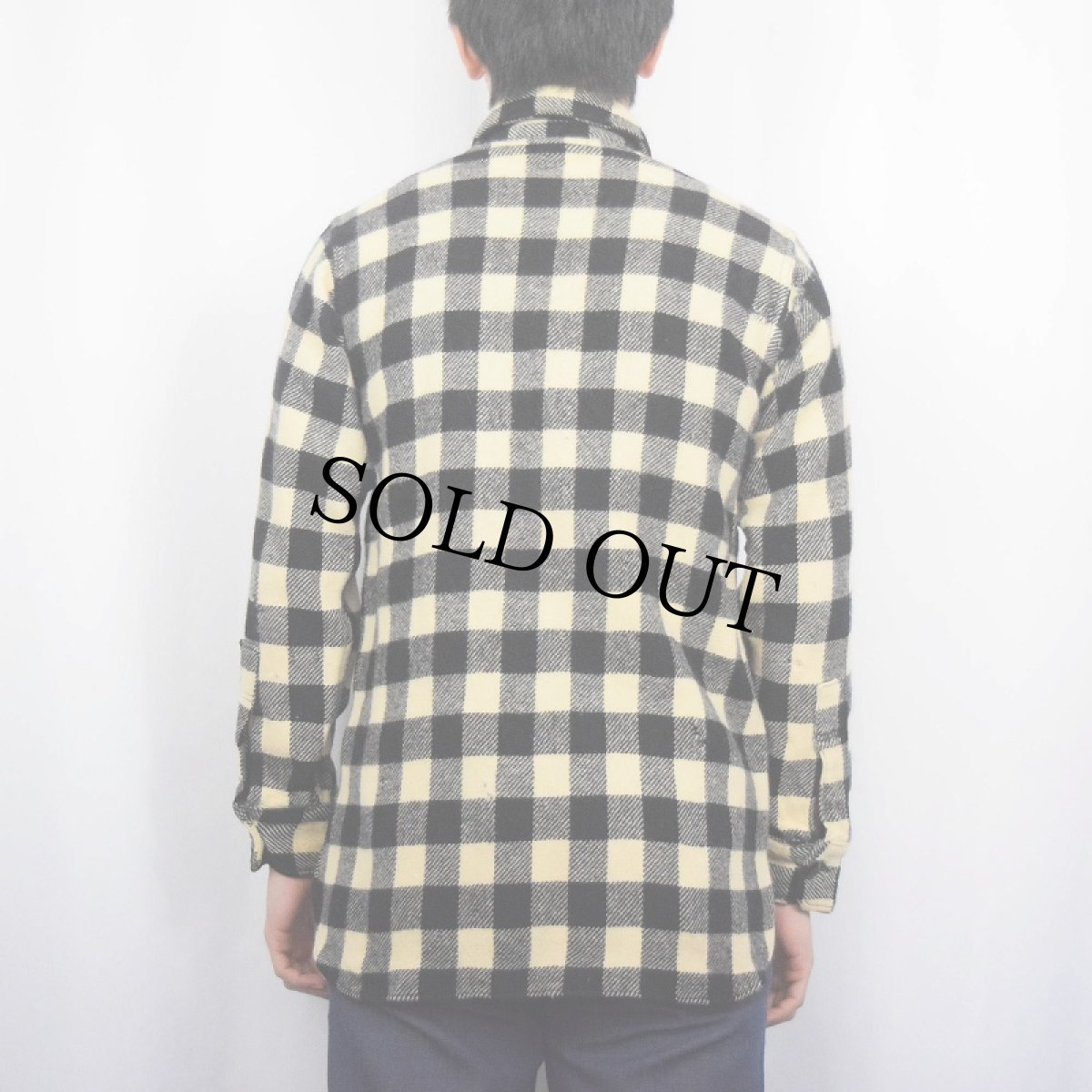 画像3: 60's Woolrich ブロックチェック柄 ウールシャツ SIZE14 (3)
