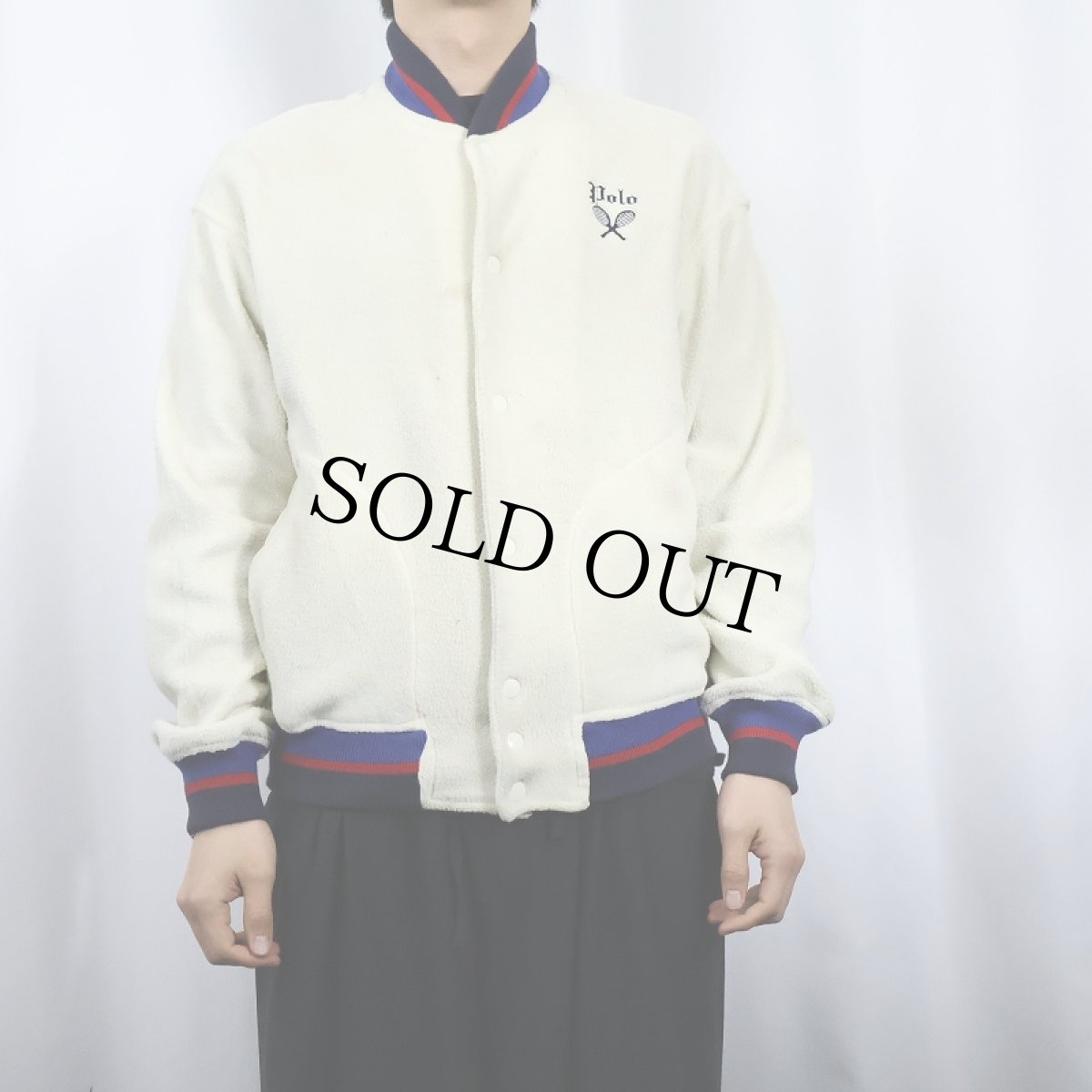 画像3: 80's POLO Ralph Lauren ロゴ刺繍 フリース スタジャン S (3)