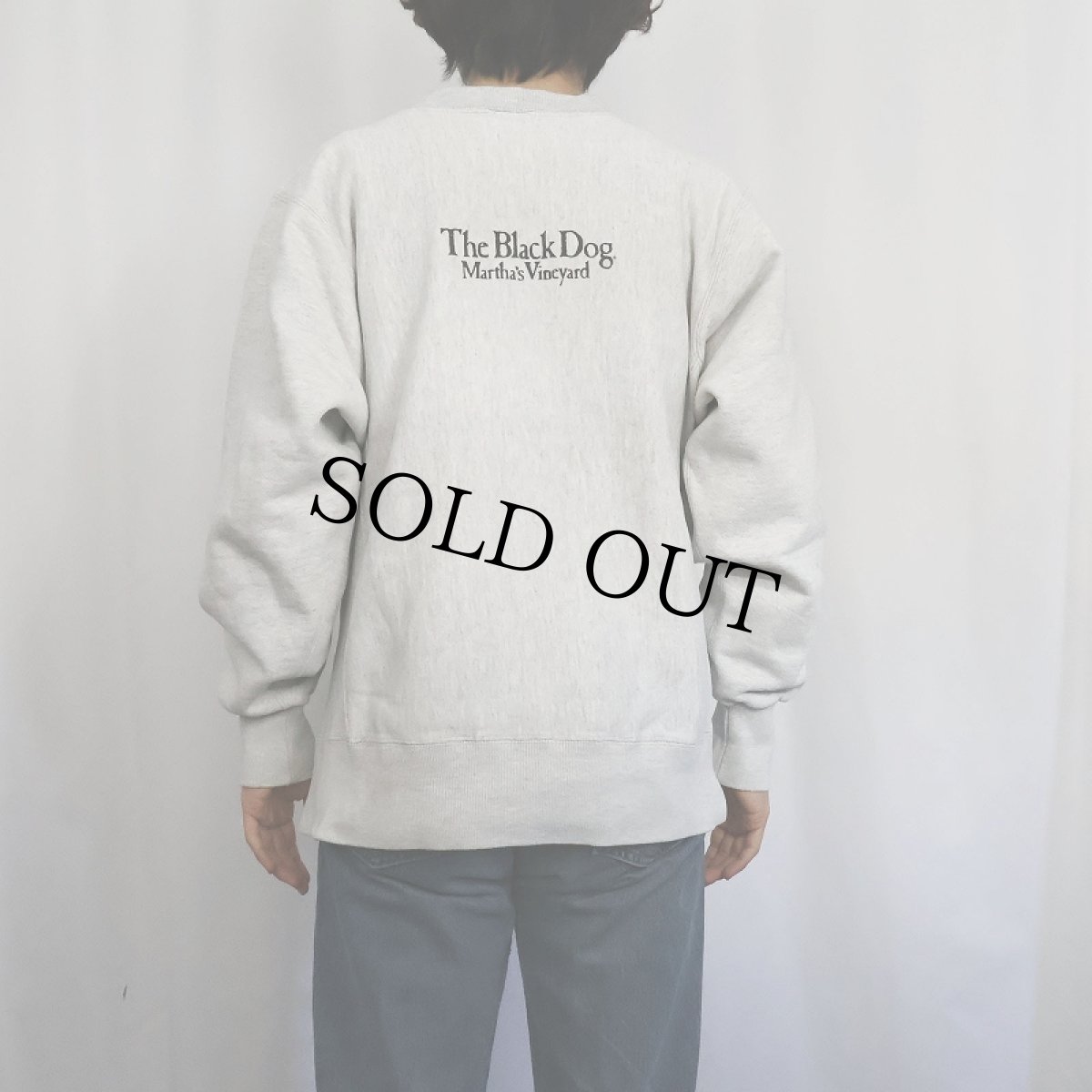 画像3: The Black Dog USA製 犬プリントスウェット L (3)