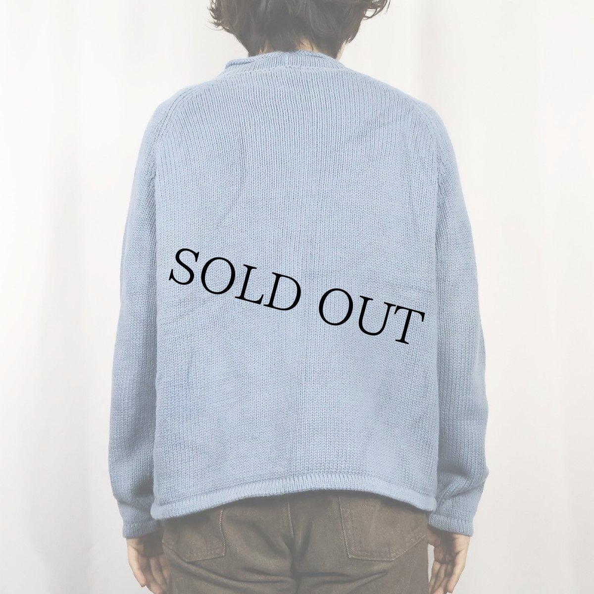 画像3: L.L.Bean ロールネック コットンニットセーター L (3)