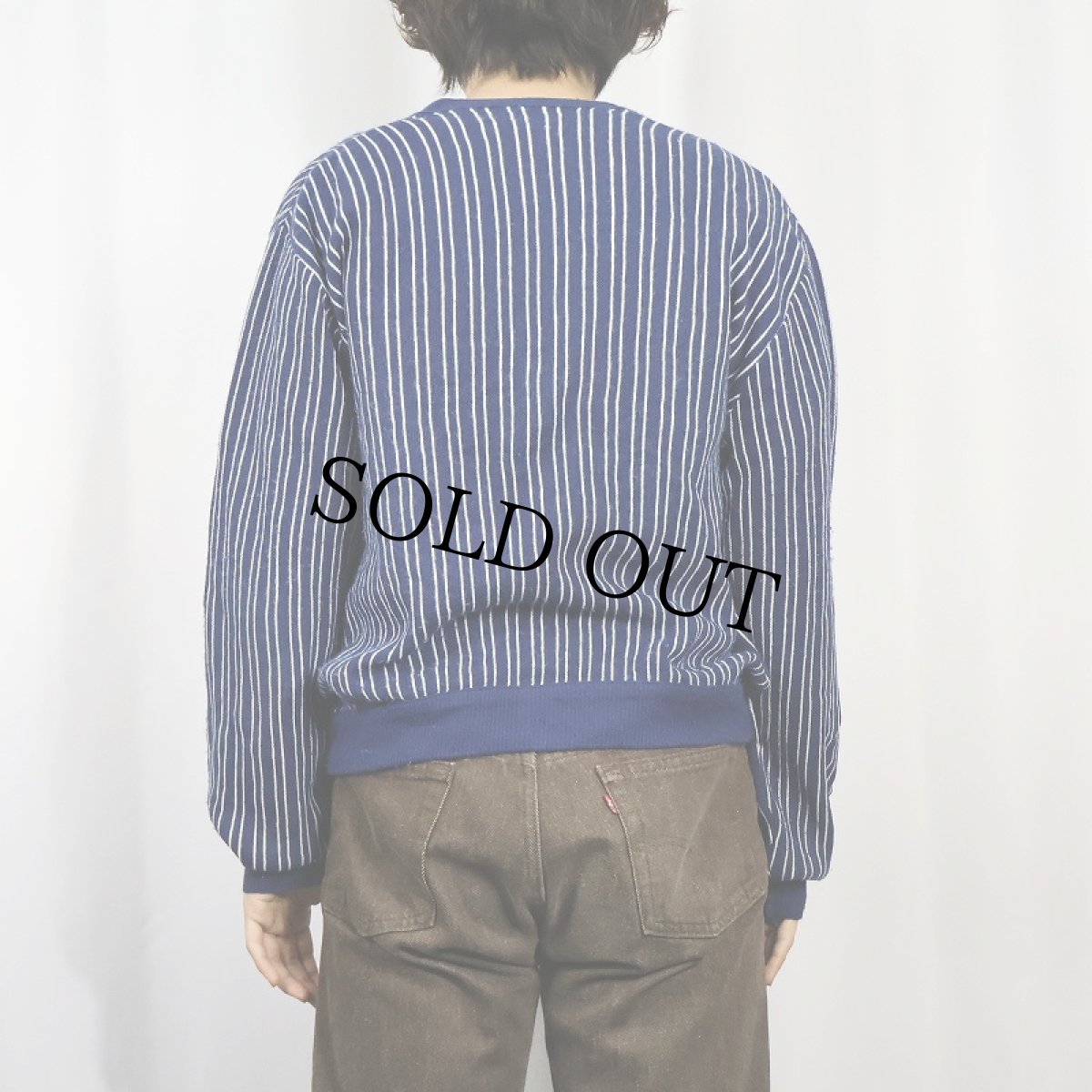 画像3: ストライプ柄 ニットカーディガン (3)