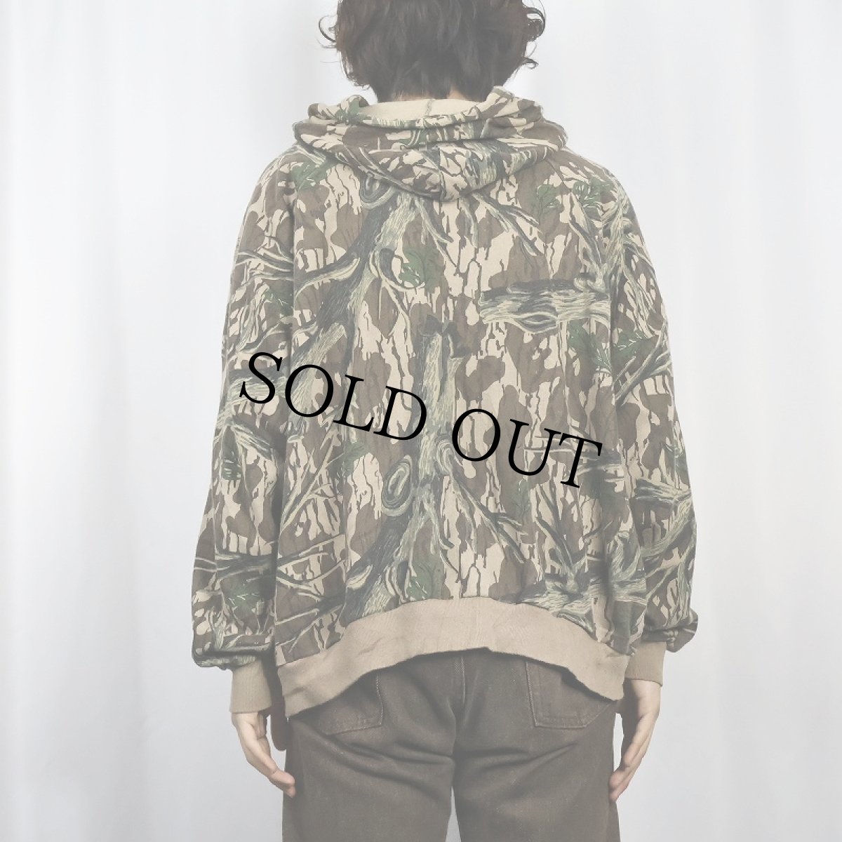 画像3: 80's USA製 リアルツリーカモ柄 スウェットジップパーカー XL (3)