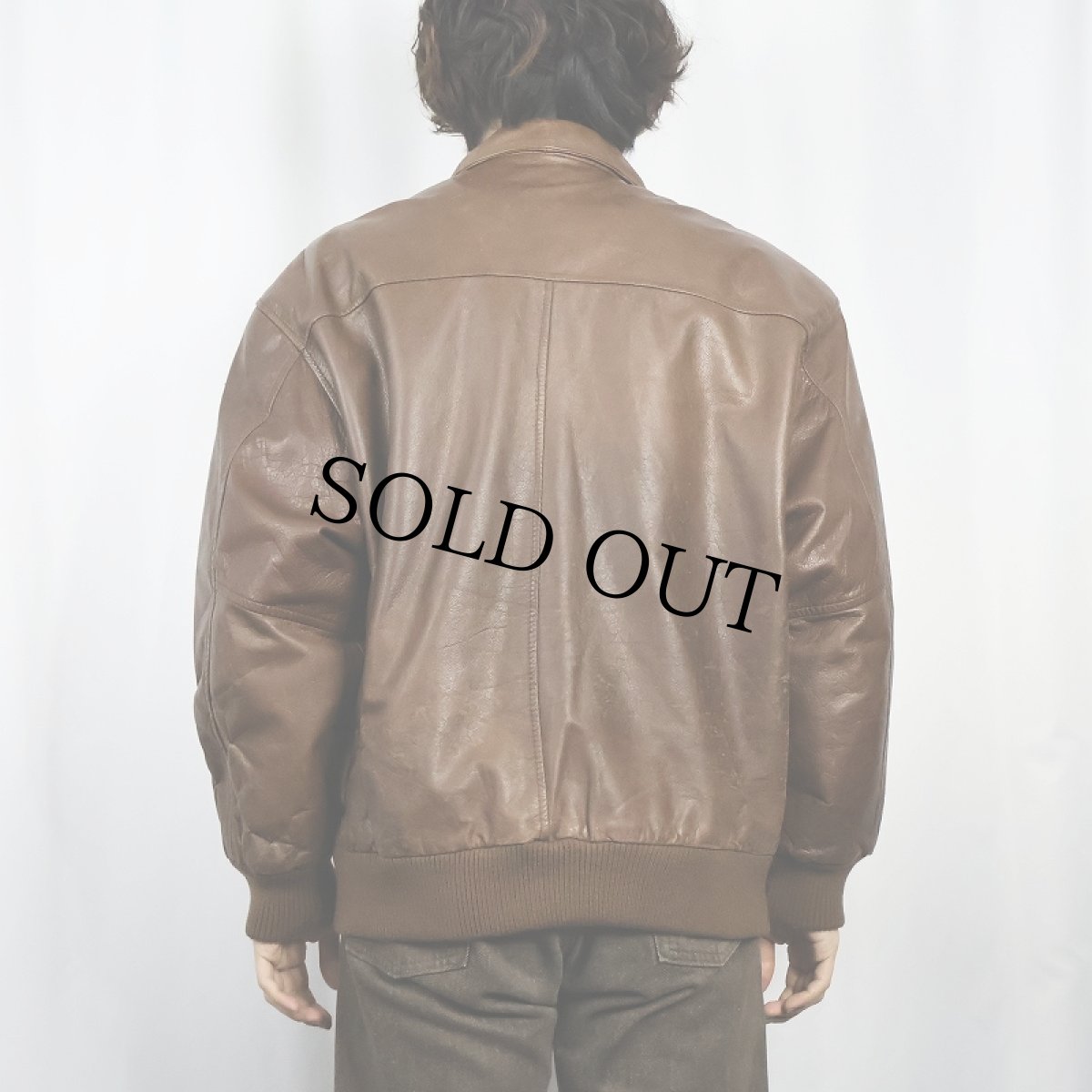 画像4: 80's〜 GENERAL CLOTHING COMPANY LTD "A-2 TYPE" レザーフライトジャケット L (4)