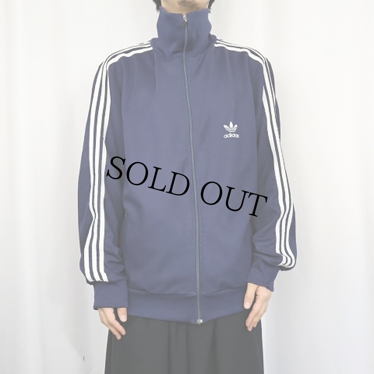 画像2: 80's adidas サイドライン トラックジャケット NAVY SIZE9 (2)