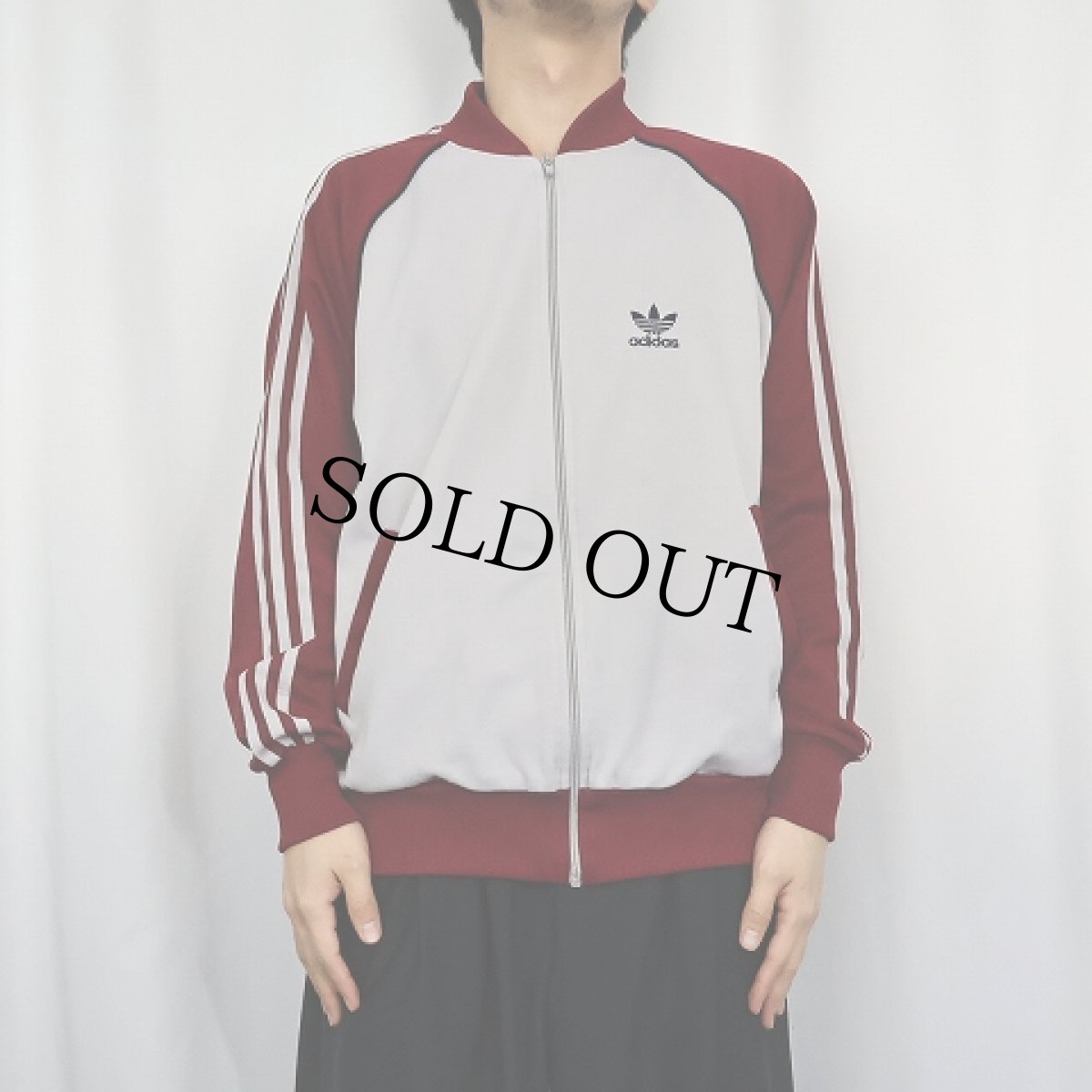 画像2: 80's〜 adidas TAIWAN製 サイドライン トラックジャケット L (2)