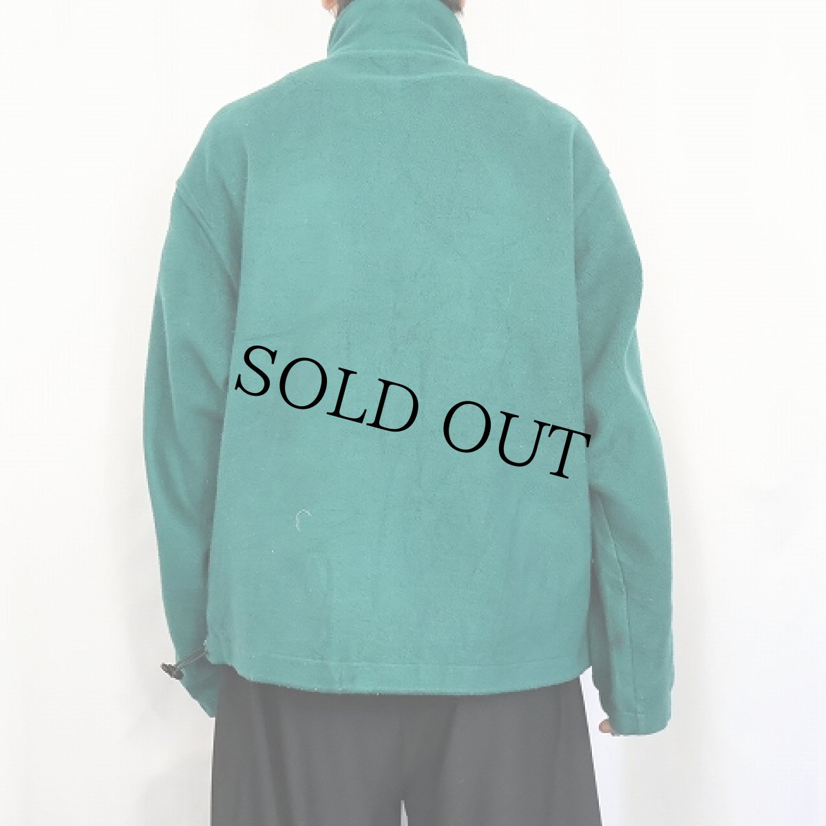 画像3: 80's Eddie Bauer フリースプルオーバージャケット GREEN L (3)