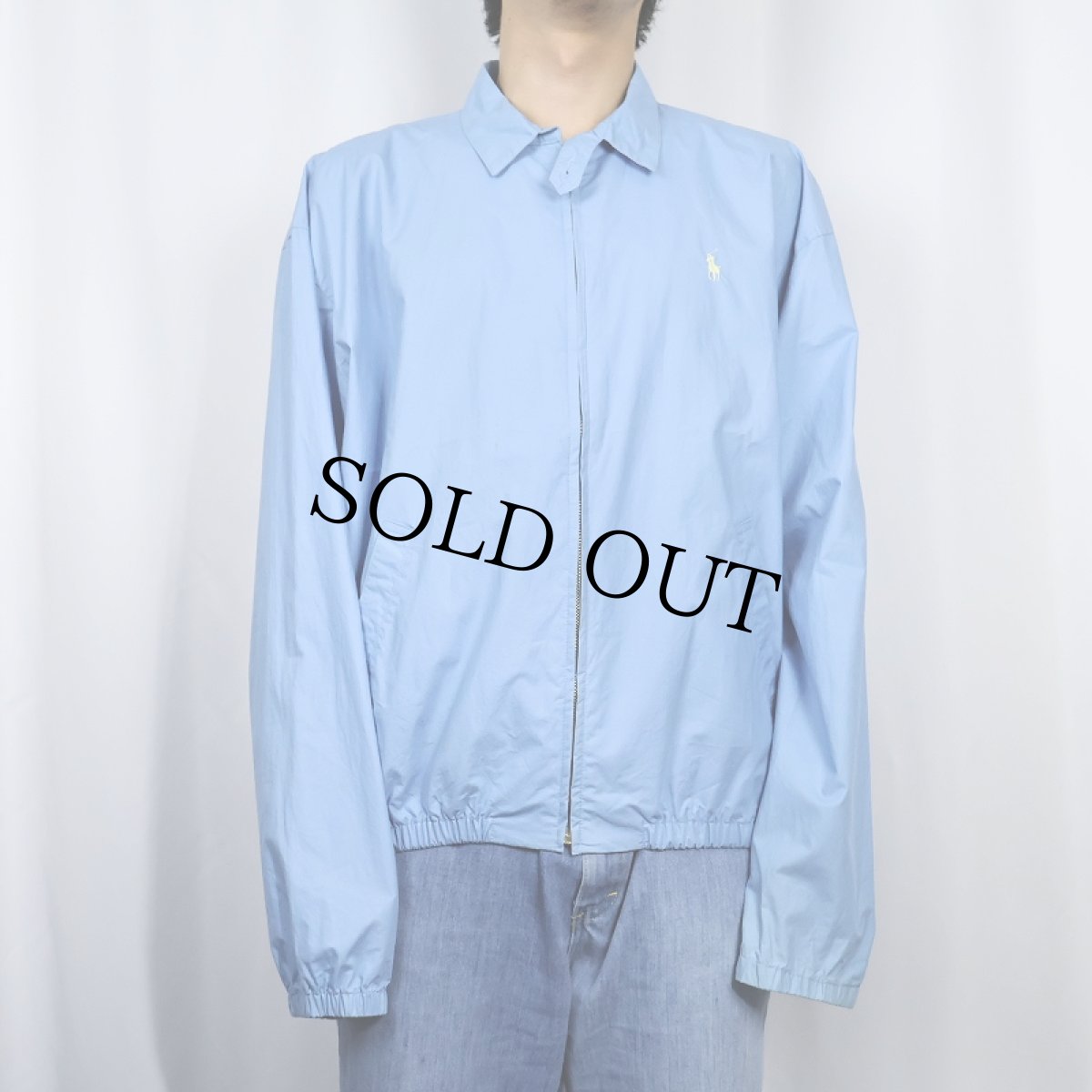 画像2: 90's POLO Ralph Lauren ロゴ刺繍 コットンスイングトップ L (2)