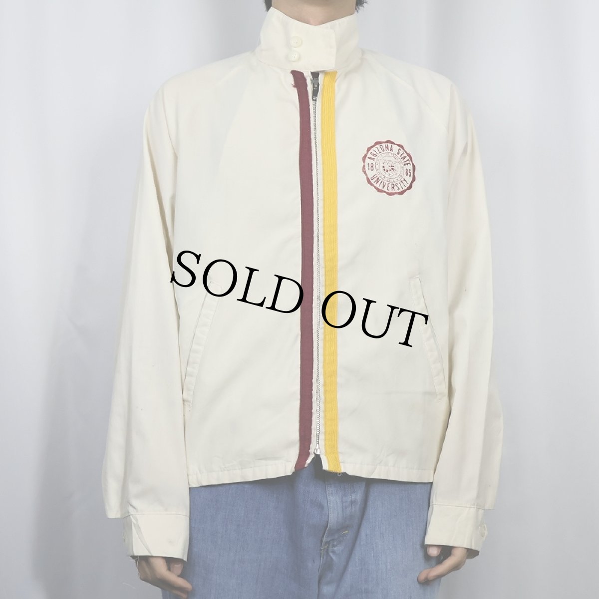 画像2: 70's SPORTSMASTER USA製 "ARIZONA STATE UNIVERSITY" フロッキープリントスイングトップ XL (2)