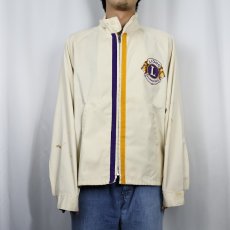 画像2: 70's〜 SPORTSMASTER "LIONS INTERNATIONAL" ロゴプリントスイングトップ XL (2)