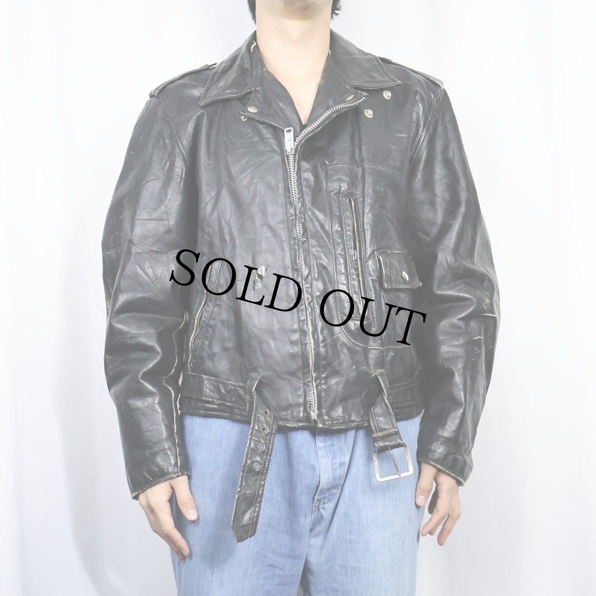 画像2: 〜70's Sportswear ダブルライダースジャケット (2)