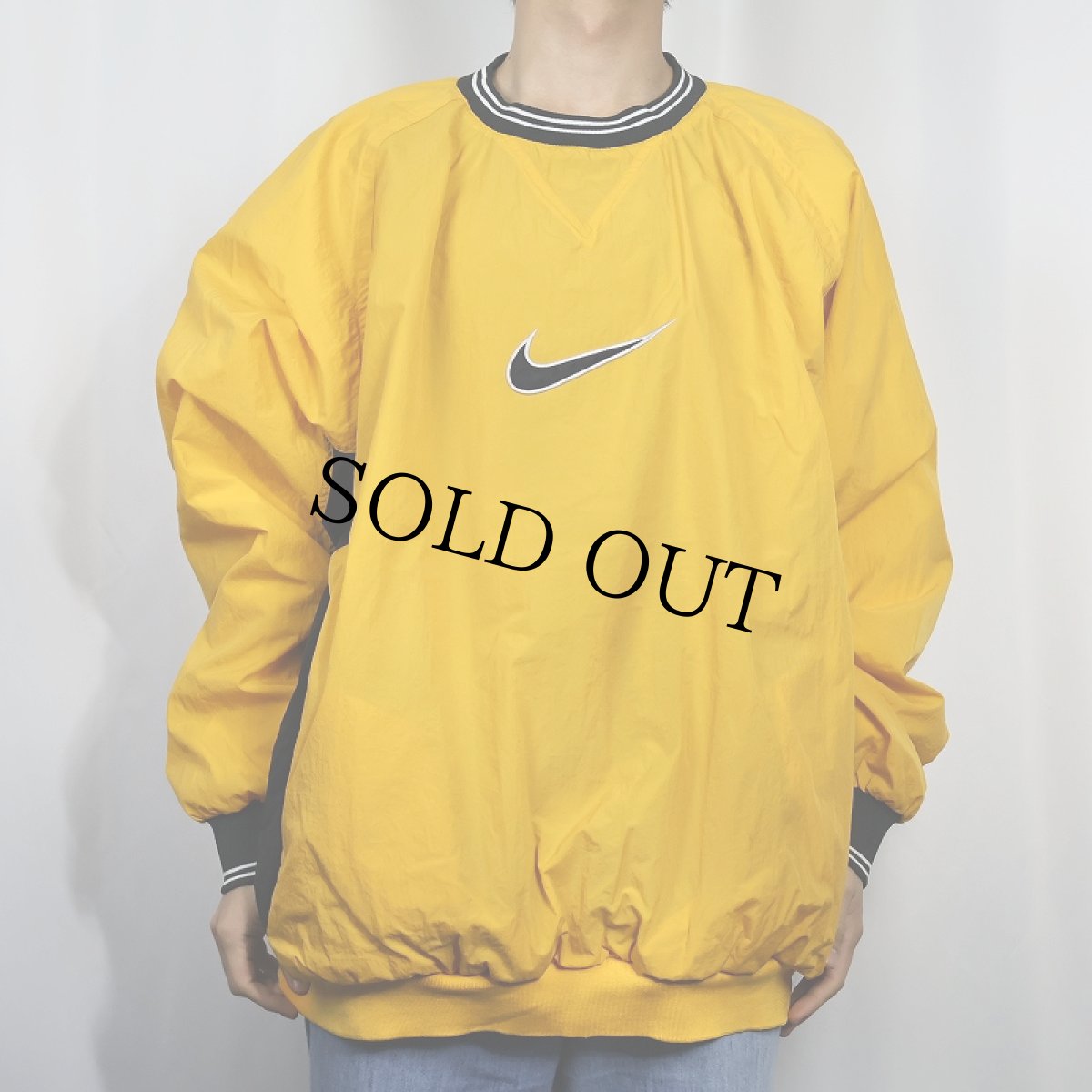 画像2: NIKE ロゴ刺繍 ナイロンプルオーバージャケット XXL (2)