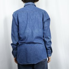 画像3: 70〜80's THE WESTERN by Bellcraft デニムウエスタンシャツ M (3)