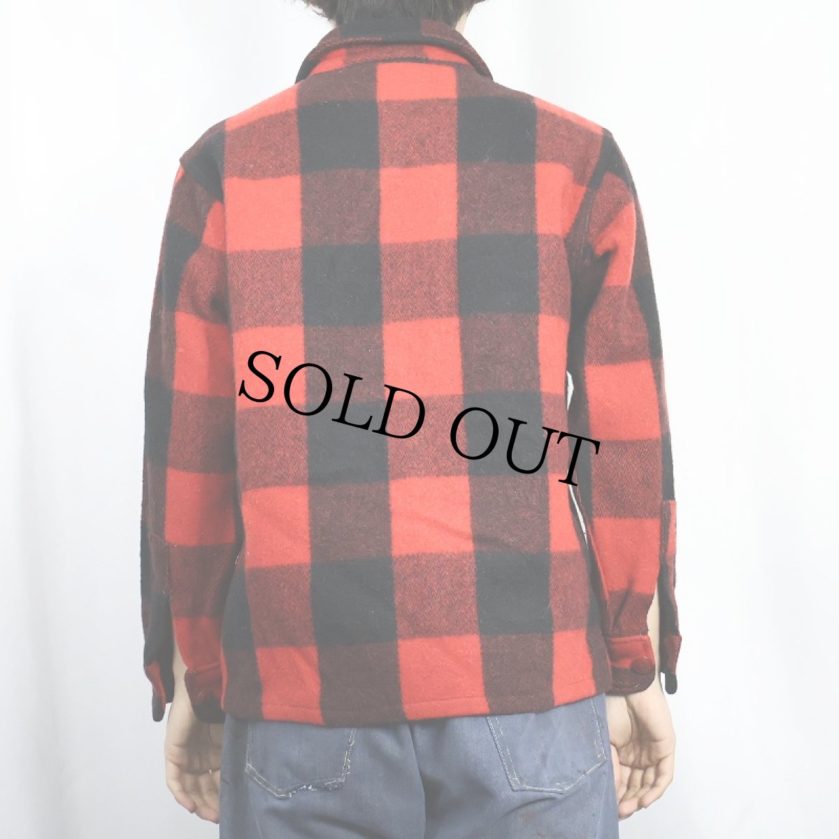 画像3: 50〜60's Woolrich バファローチェック柄 ウールシャツ SIZE15 (3)