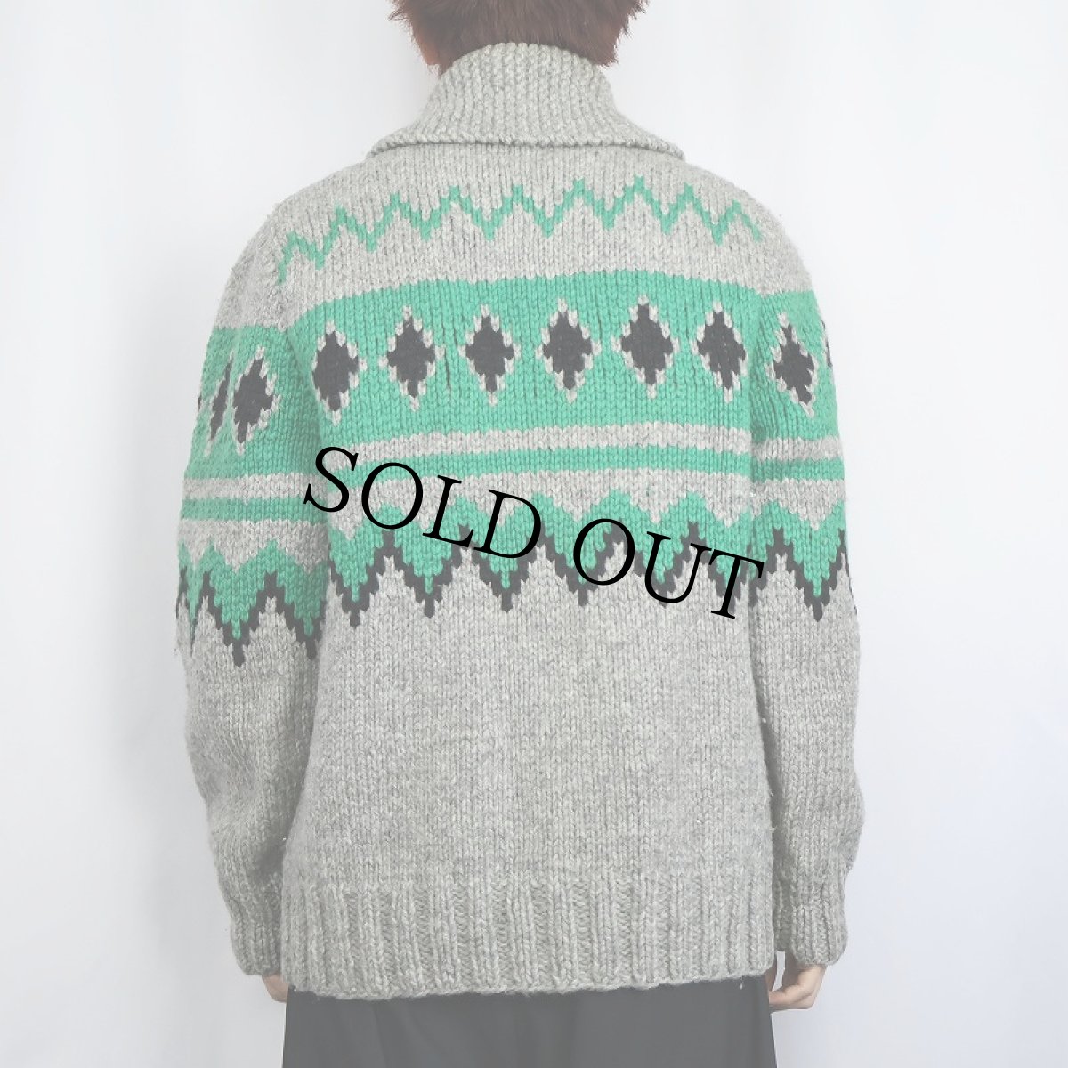 画像5: 50's ノルディック柄 カウチンニットジャケット (5)