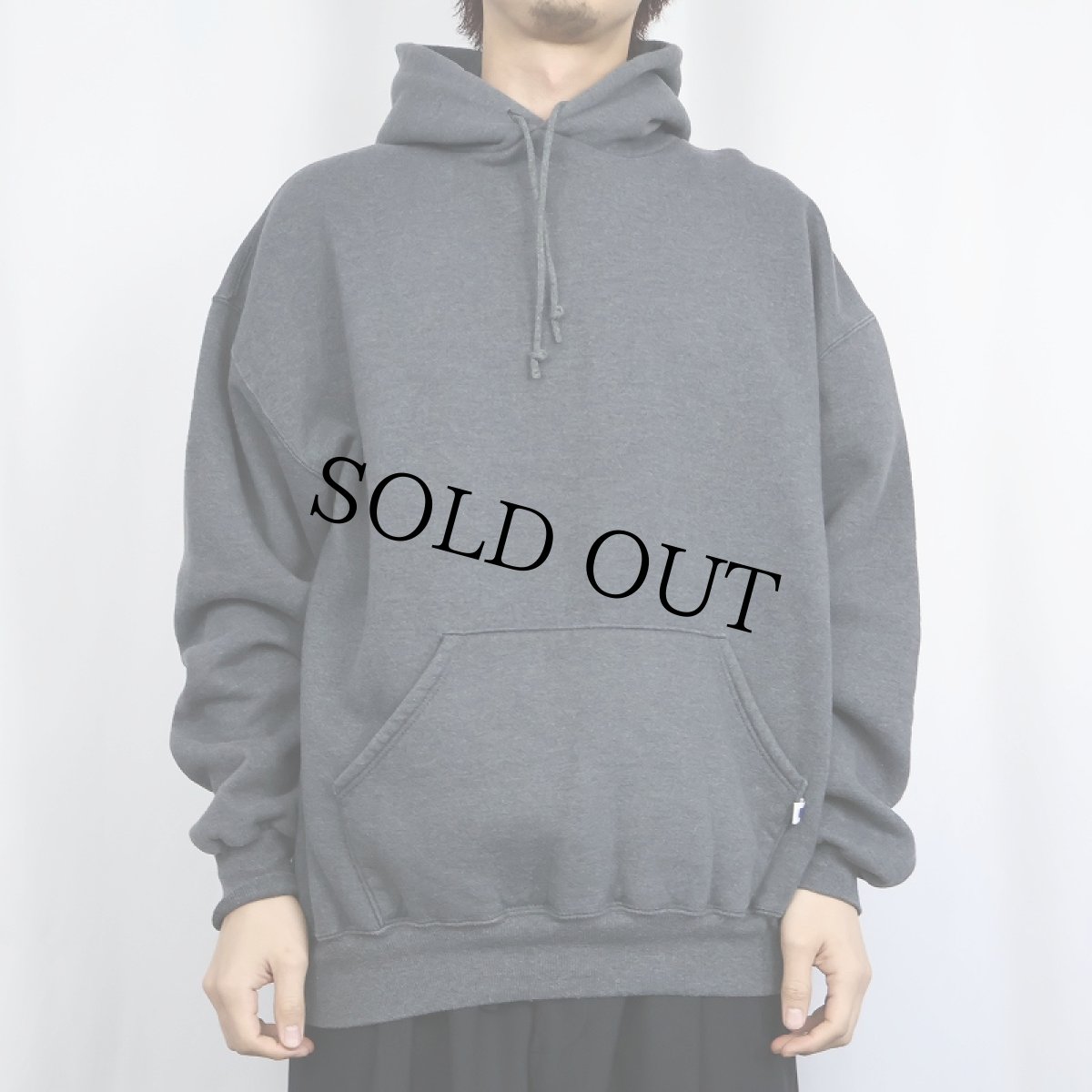 画像2: 90's RUSSELL ATHLETIC USA製 無地スウェットフーディー XL (2)