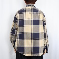 画像3: 90's GAP チェック柄 ヘビーネルシャツ  (3)
