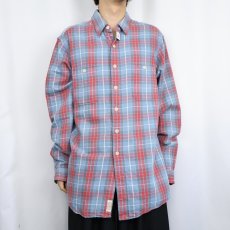 画像2: POLO Ralph Lauren チェック柄 ヘビーネルシャツ XL (2)