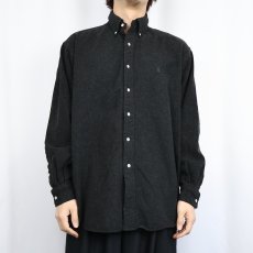 画像2: Ralph Lauren "BLAKE" ロゴ刺繍  ウールボタンダウンシャツ DARK GRAY L (2)