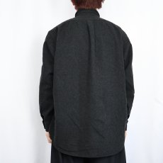 画像3: Ralph Lauren "BLAKE" ロゴ刺繍  ウールボタンダウンシャツ DARK GRAY L (3)
