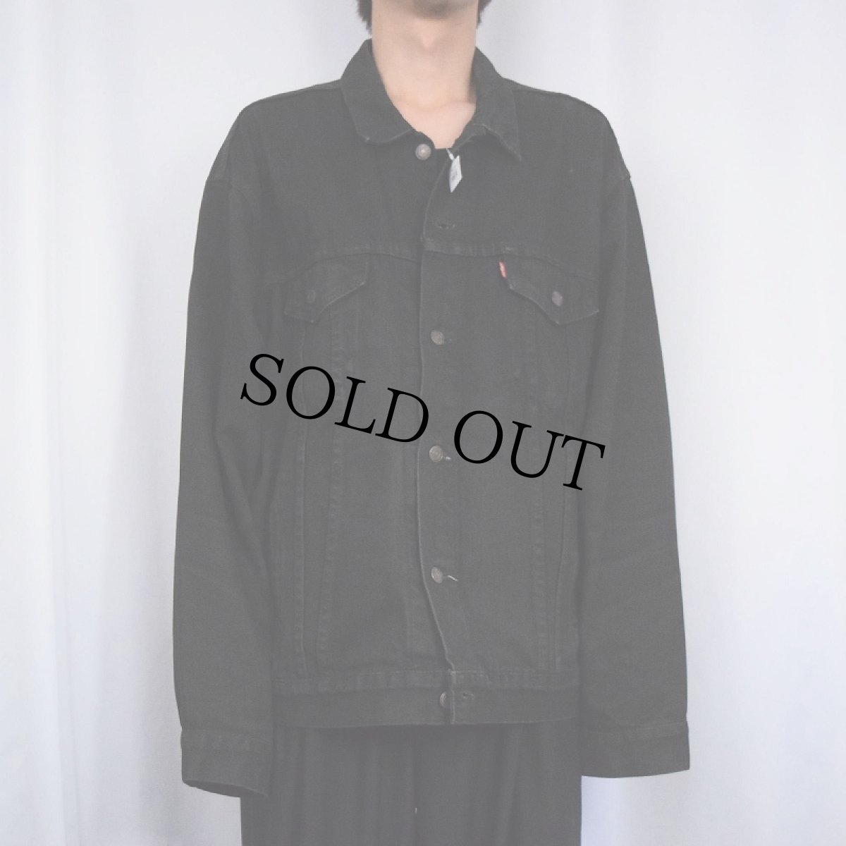 画像2: 90's Levi's 70507 USA製 ブラックデニムジャケット XL (2)