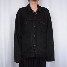 画像2: 90's Levi's 70507 USA製 ブラックデニムジャケット XL (2)