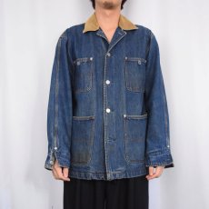 画像3: 90's Ralph Lauren ネルライナー デニムカバーオール M (3)