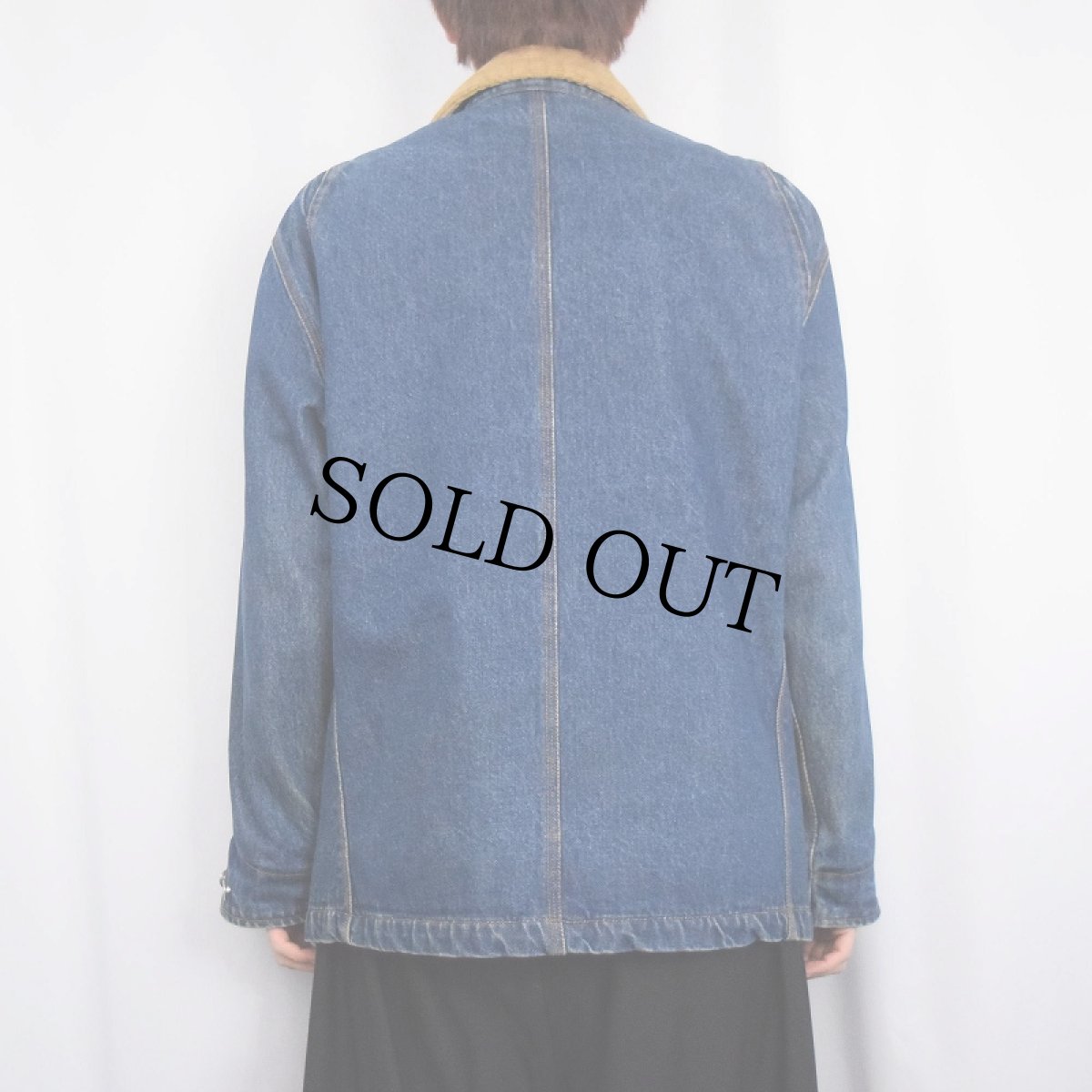 画像4: 90's Ralph Lauren ネルライナー デニムカバーオール M (4)