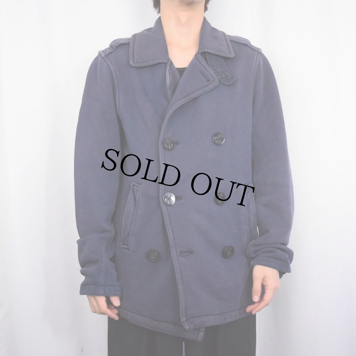 画像2: POLO Ralph Lauren スウェット Pコート NAVY M (2)