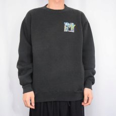画像3: 90's VISION STREET WEAR "MTV EARTH INSANE ASYLUM OF THE UNIVERSE" プリントスウェット M (3)