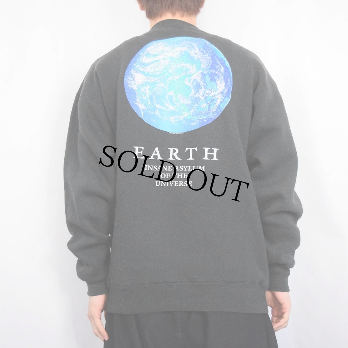 画像4: 90's VISION STREET WEAR "MTV EARTH INSANE ASYLUM OF THE UNIVERSE" プリントスウェット M (4)