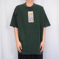 画像2: 90's STUSSY USA製 スピーカープリントTシャツ GREEN 2XL (2)