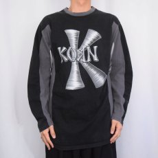 画像2: 90's Korn USA製 メッシュ切り替え メタルバンドプリントロンT XL (2)