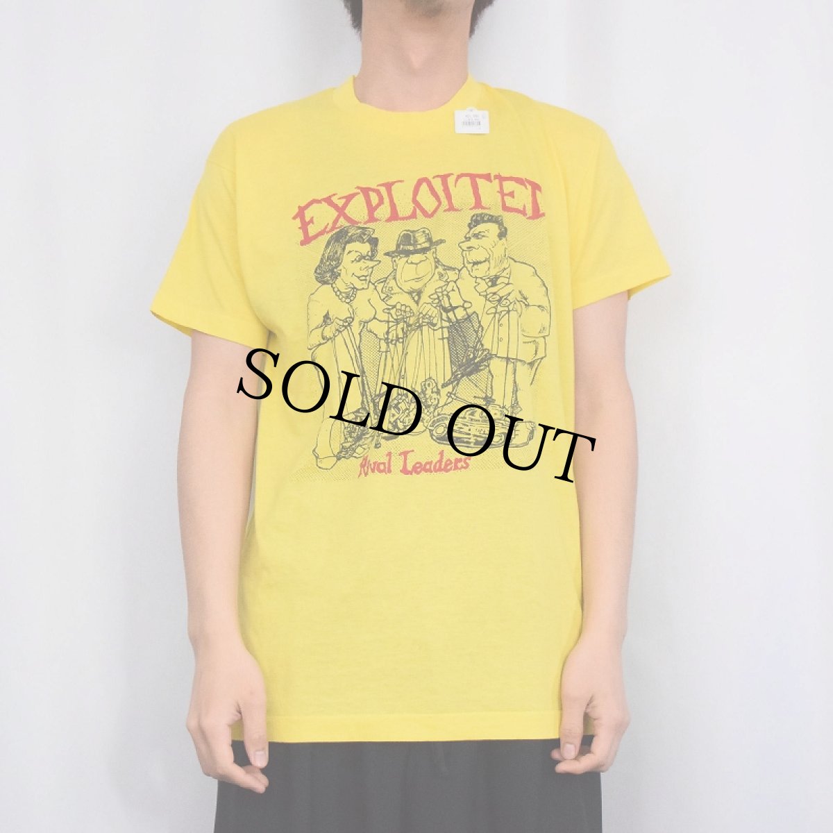 画像2: 80's The Exploited USA製 "Rival Leaders" パンクロックバンドプリントTシャツ XL (2)
