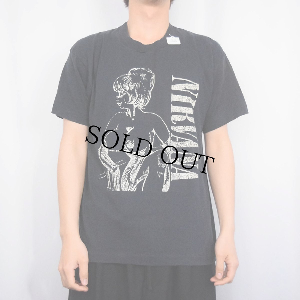 画像3: 80's NIRVANA "About a Girl" ロックバンド プリントTシャツ BLACK L (3)