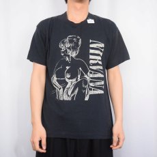 画像3: 80's NIRVANA "About a Girl" ロックバンド プリントTシャツ BLACK L (3)