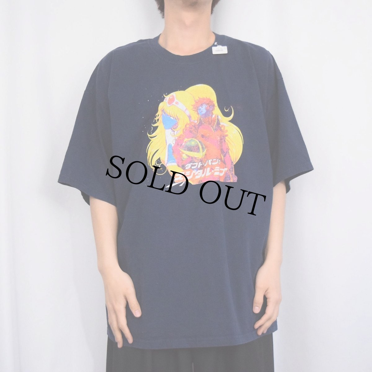 画像2: daft punk×松本零士 "digital love" "インターステラ5555"エレクトロミュージックユニットTシャツ NAVY SIZE 2XL (2)