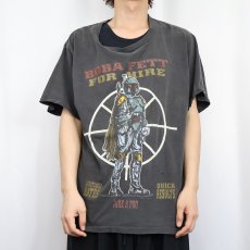 画像2: 90's STAR WARS USA製 "BOBA FETT" 映画プリントTシャツ BLACK L (2)