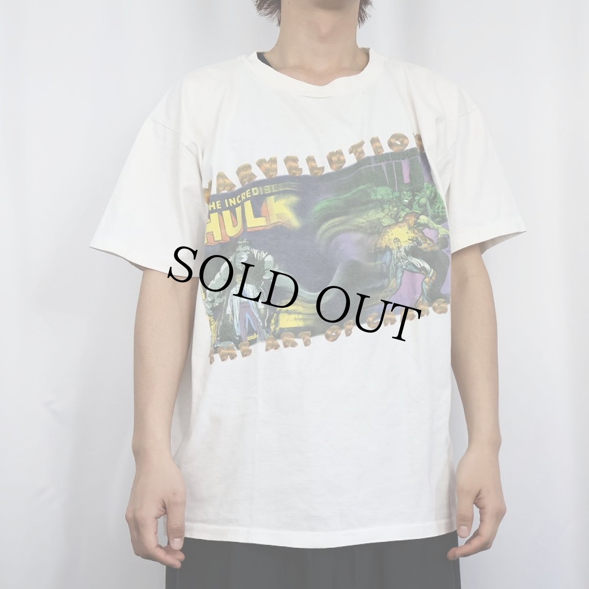 画像2: 90's MARVEL HULK USA製 アメコミプリントTシャツ XL (2)