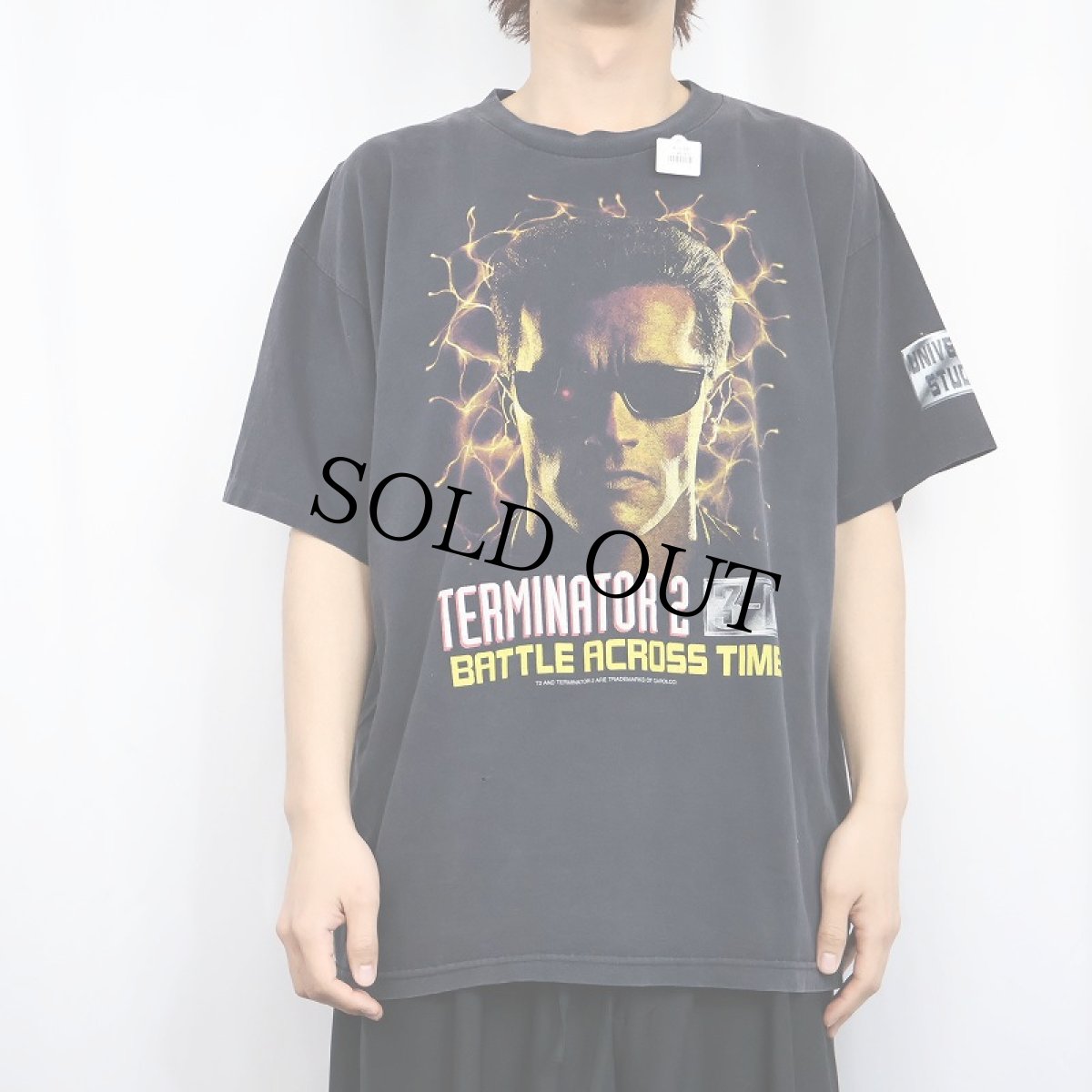 画像2: 90's Universal Studios T2-3D: Battle Across Time 映画アトラクション プリントTシャツ BLACK (2)