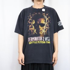画像2: 90's Universal Studios T2-3D: Battle Across Time 映画アトラクション プリントTシャツ BLACK  (2)