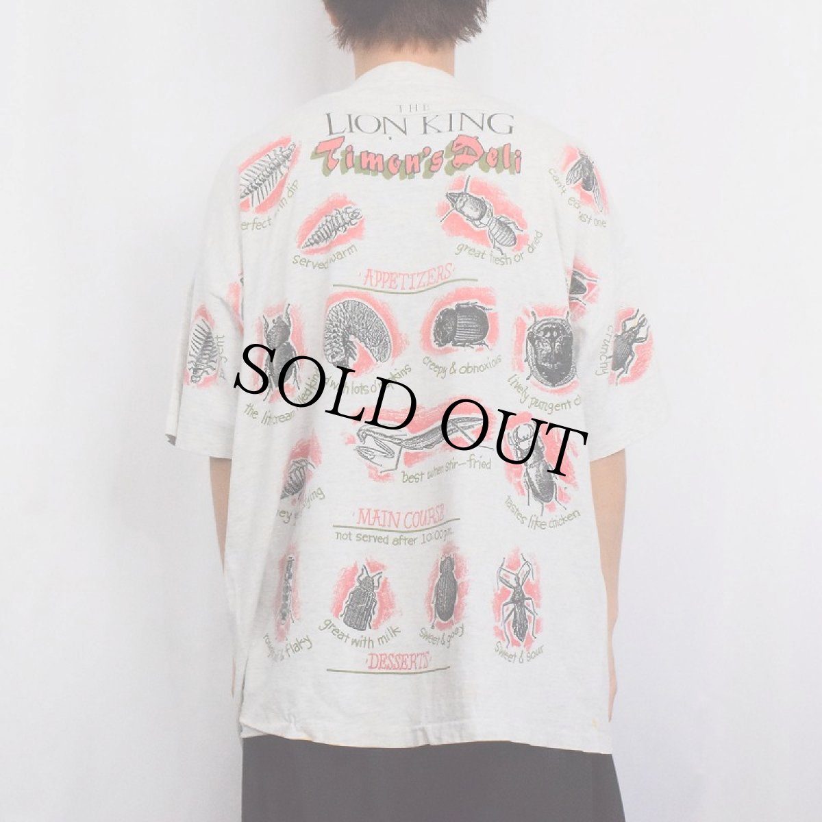 画像4: 90's Disney THE LIONKING "Timon's Deli" キャラクタープリントTシャツ (4)