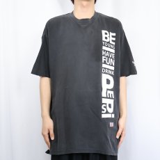 画像2: 90's Reebok × PEPSI USA製 "BE YOUNG HAVE FUN DRINK PEPS!" プリントTシャツ BLACK XL (2)